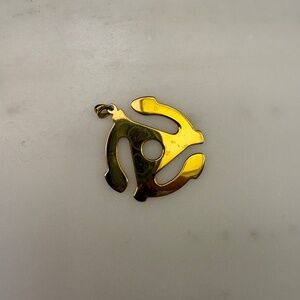 45 RPM adapter gold pendant